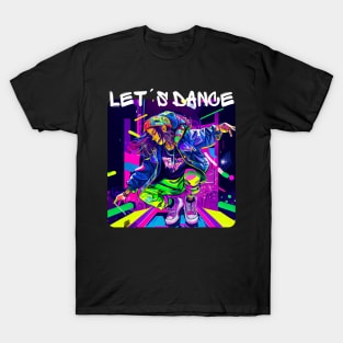 Woman In Graffiti Look Dancing In Disco 3 T-Shirt